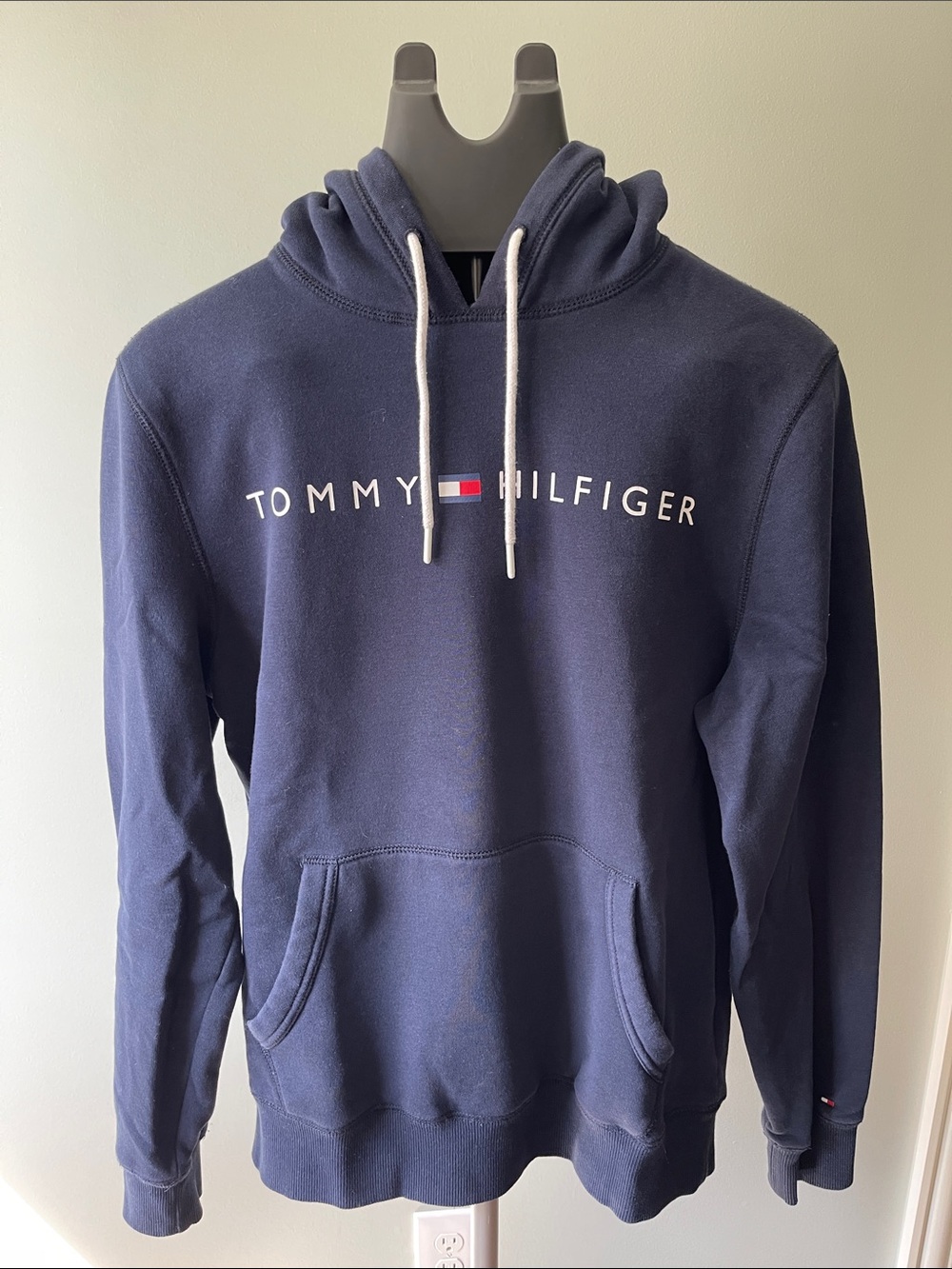 Tommy Hilfiger Navy Pullover Hoodie with Chest Logo